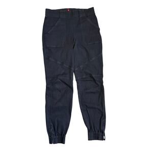 SPANX‎ Stretch Twill Cargo Jogger Pants Dark Gray Size LARGE Pull On 20319R